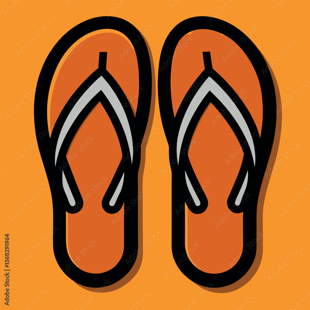 vector illustration of flip flops vector illustration of flip flops