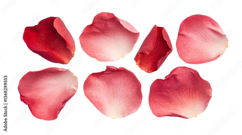 custom made wallpaper toronto digitalRose petals scattered against a black background, cut out transparent