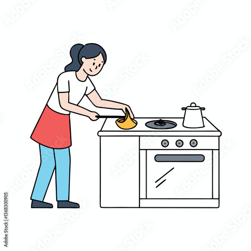 Woman cooking in the kitchen