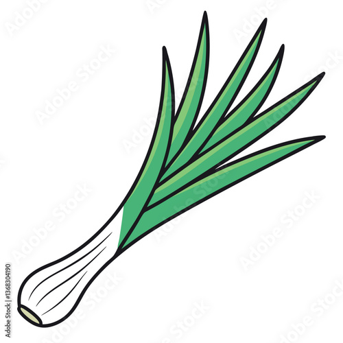 Spring onion illustration vector design.