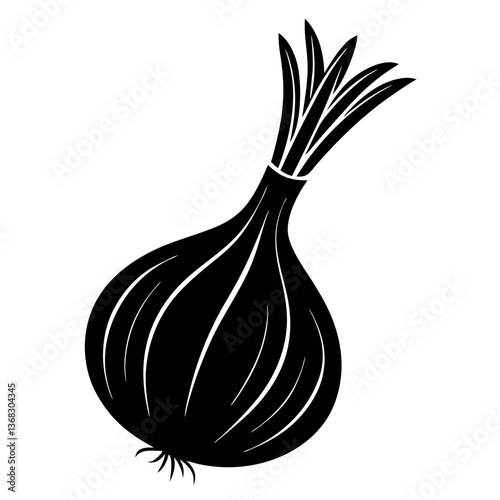 Spring onion illustration vector design.
