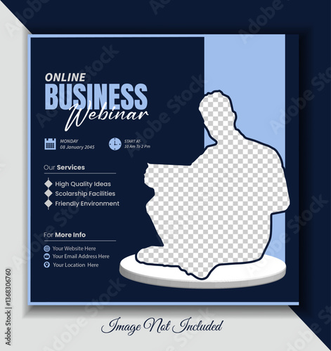 business webinar social media post design