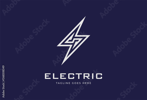 Electric Logo. Letter S with tunder bolt combination. thunder bolt design logo template. vector illustration