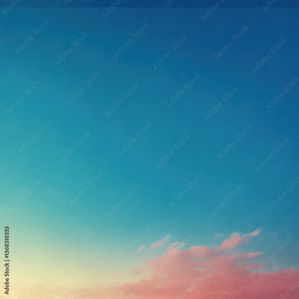 Obraz premium A blue sky with a pinkish hue. The sky is clear and the sun is shining brightly