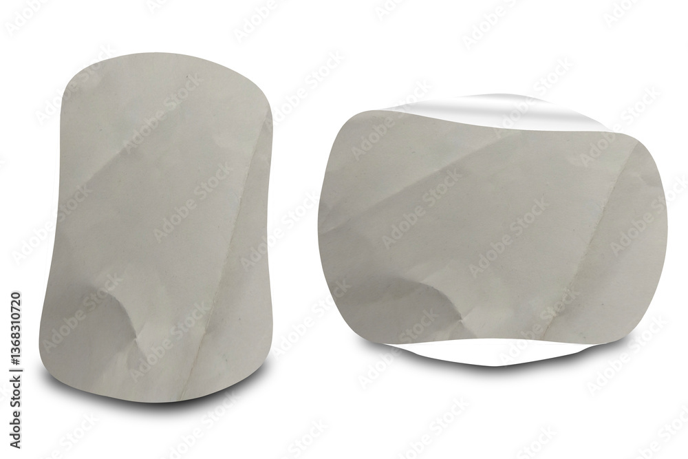 Naklejka premium Blank Sticker Texture Tag Set For Mockup Template