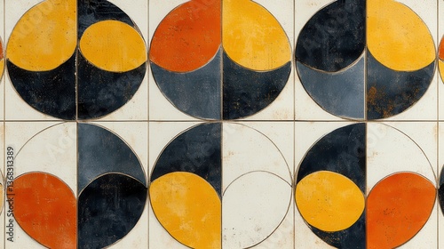 Geometric tile floor, abstract design, interior, home decor, design inspiration