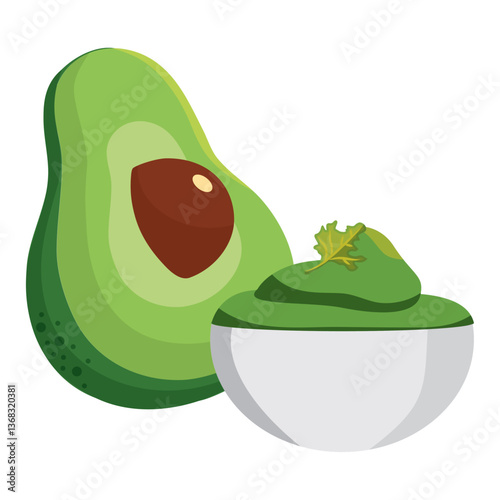 Avocado icon vector image with white background