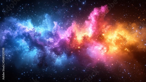 Colorful nebula cosmic cloud space background