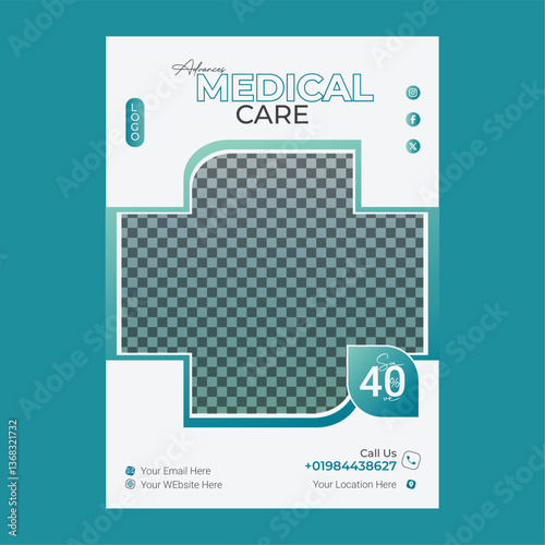 Flyer Design Template for Medical Hospital