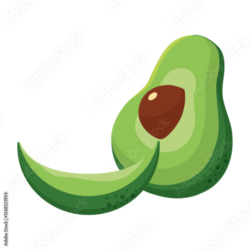Avocado icon vector image with white background