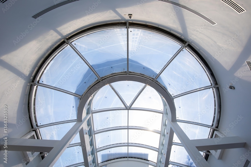 Obraz premium Large skylights in white room