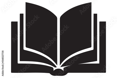 Book silhouette icon shape vector illustration
