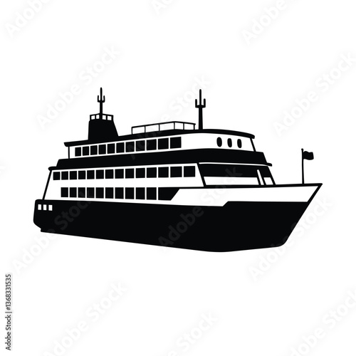 cruise ship vector illustration