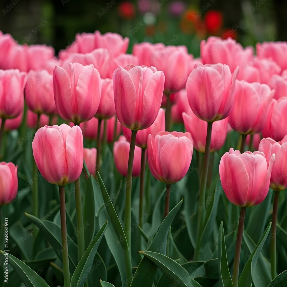 A cluster of pink tulips in a spring garden.jpg A cluster of pink tulips in a spring garden.jpg