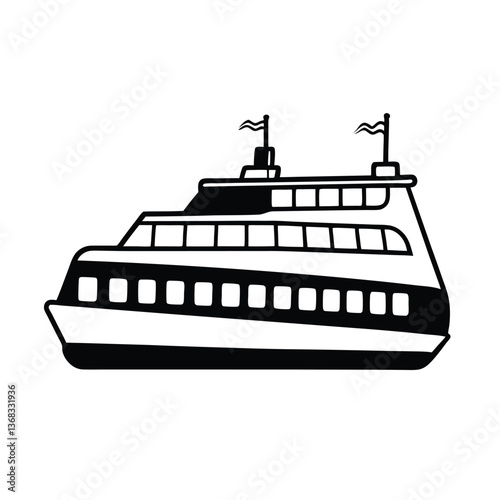 cruise ship vector illustration