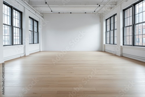 Wallpaper Mural Spacious Loft with Wooden Floor and Abundant Natural Light Torontodigital.ca