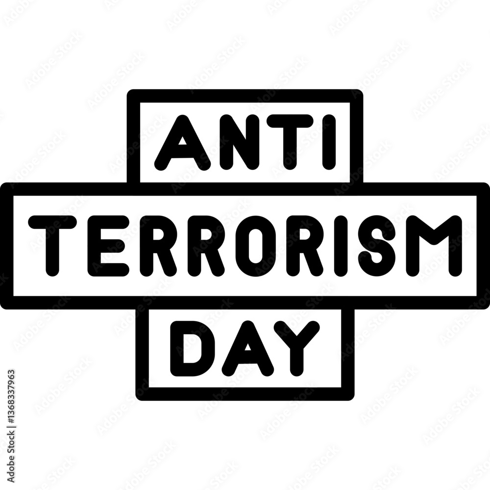 Anti Terrorism Day Icon Vector Element Anti Terrorism Day Icon Vector Element