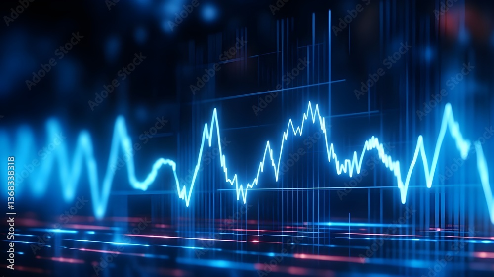 A realistic close-up of a glowing blue heartbeat line pulsating on a futuristic digital medical monitor, set against a dark high-tech background with subtle reflections and soft neon lighting A realistic close-up of a glowing blue heartbeat line pulsating on a futuristic digital medical monitor, set against a dark high-tech background with subtle reflections and soft neon lighting
