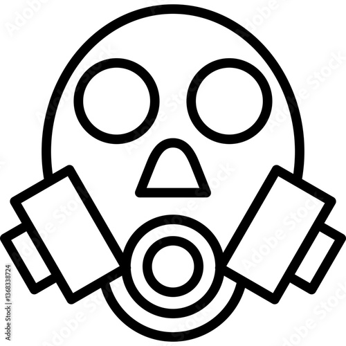 Gas Mask Icon Vector Element