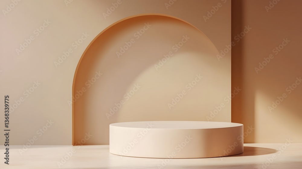 69. A minimalist, tall podium with a glossy surface, set against a neutral-colored background with ample space for product display 69. A minimalist, tall podium with a glossy surface, set against a neutral-colored background with ample space for product display