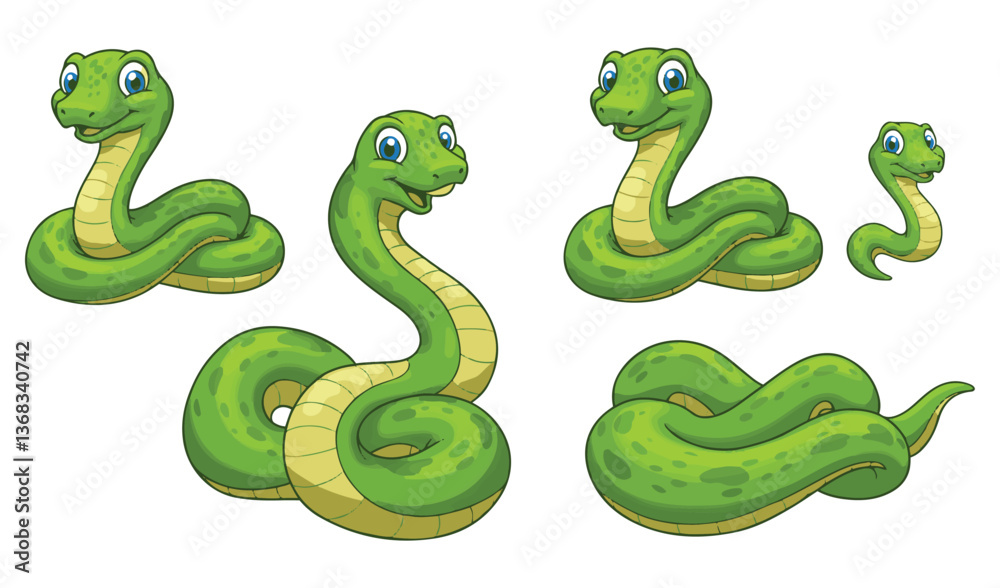 Bright snake images creating engaging elements for kids' activities
Bright snake images creating engaging elements for kids' activities