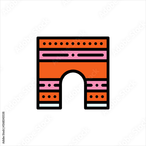 vector illustration of a horseshoe
