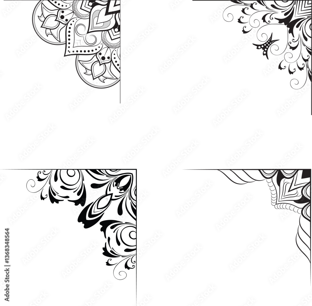 Obraz premium Abstract floral frame and eps file.