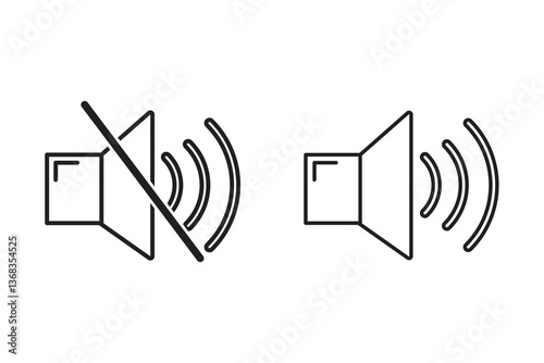Set of no sound, No speaker icon. Sound Icons. speaker mute icon sign. Volume Off symbol. Silent mode icons