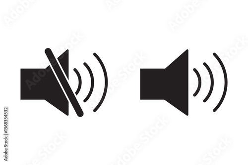 No Sound icon sign mute icon vector illustration. Speaker mute icon isolated on green background. No sound icon. No allowed Sound Sign Animation. EPS 10.