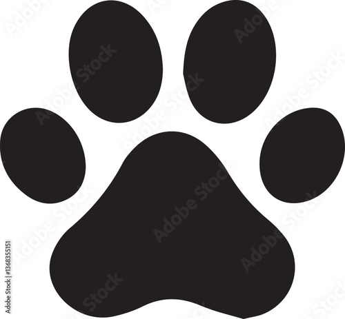 cat and dog paw prints vector icon