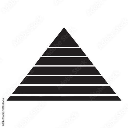 Mysterious Pyramid silhouette, shrouded in ancient secrets - Pyramid illustration - Pyramid vector - Egyptian silhouette

