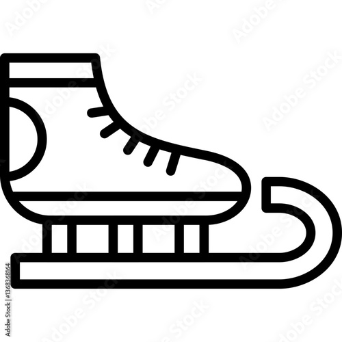 Ice Skates Icon Vector Element