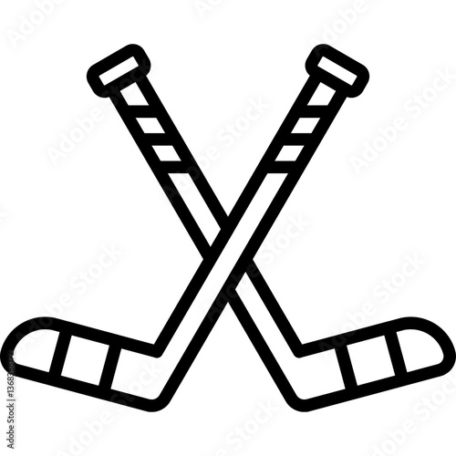 Photography Ice Hockey Stick Icon Vector Element