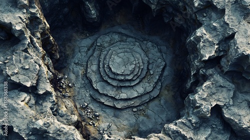 Rugged DnD Map of a Dark Cavern