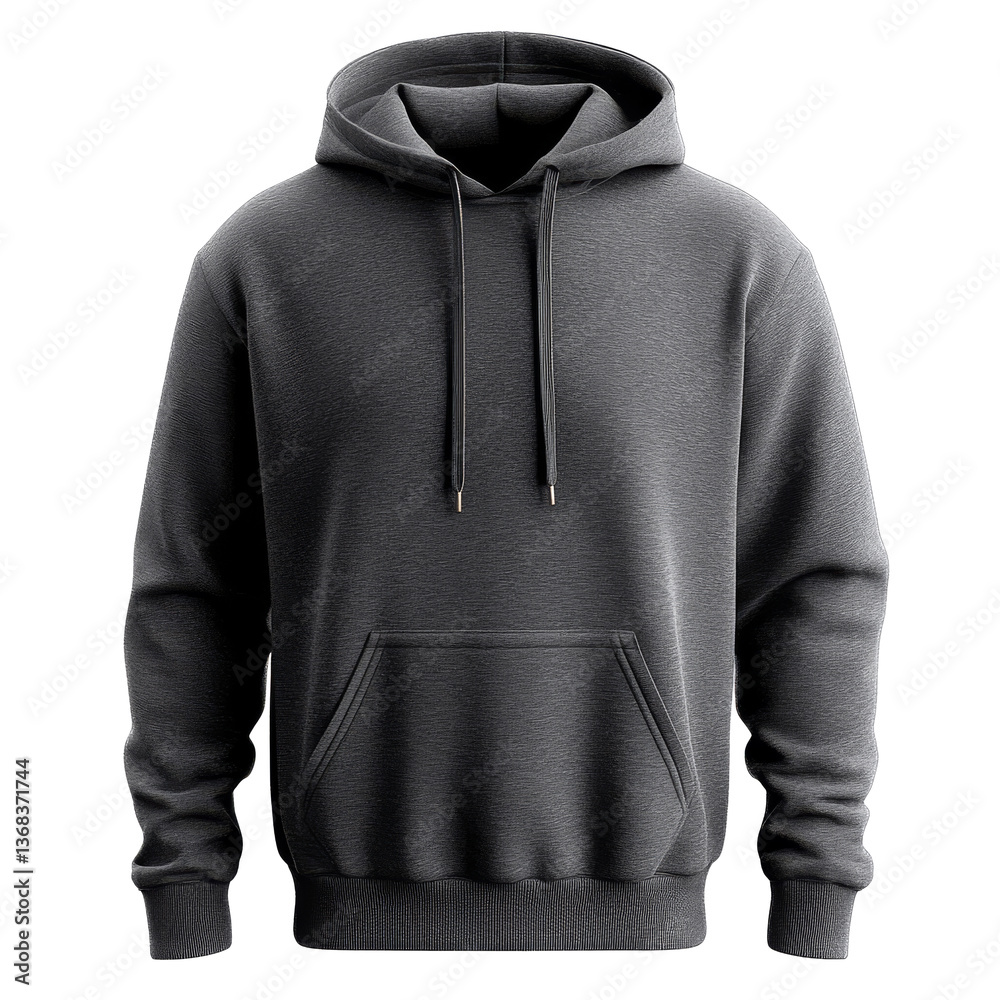Gray hoodie featuring a classic design ideal for casual wear and outdoor activities