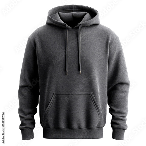 Obraz na płótnie Gray hoodie featuring a classic design ideal for casual wear and outdoor activities w salonie