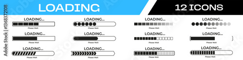 loading bar. progress bar set