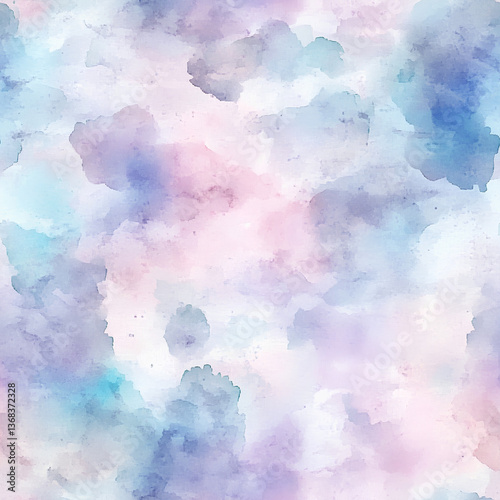 Brush abstract watercolor background with seamless pattern