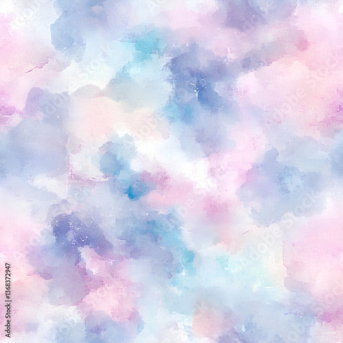 Brush abstract watercolor background with seamless pattern