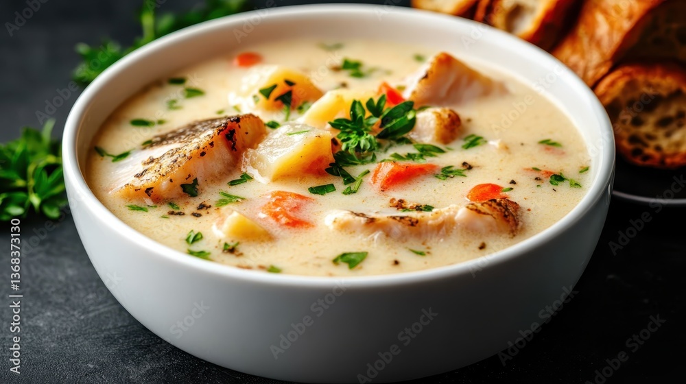 This image presents a delicious bowl of fresh and hearty soup, featuring tender vegetables topped with herbs, capturing the essence of home-cooked, nourishing meals. This image presents a delicious bowl of fresh and hearty soup, featuring tender vegetables topped with herbs, capturing the essence of home-cooked, nourishing meals.