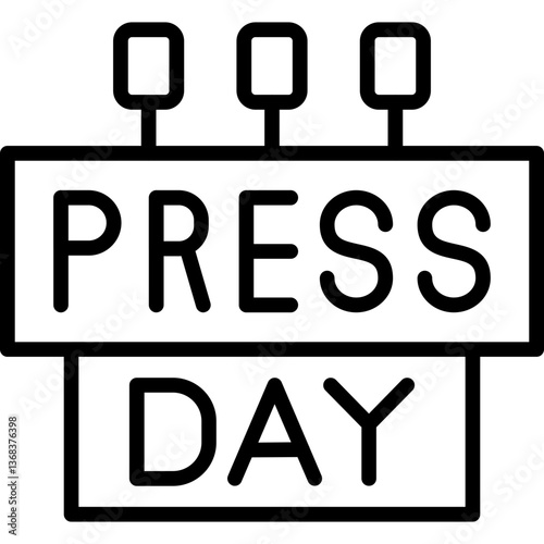 Press Day Icon Vector Element