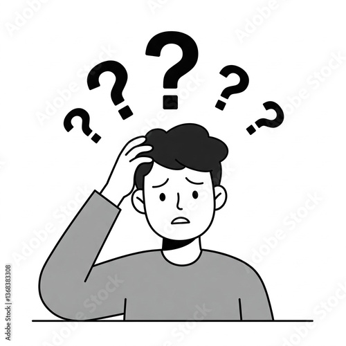 man with question mark