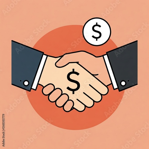 business handshake vector illustration