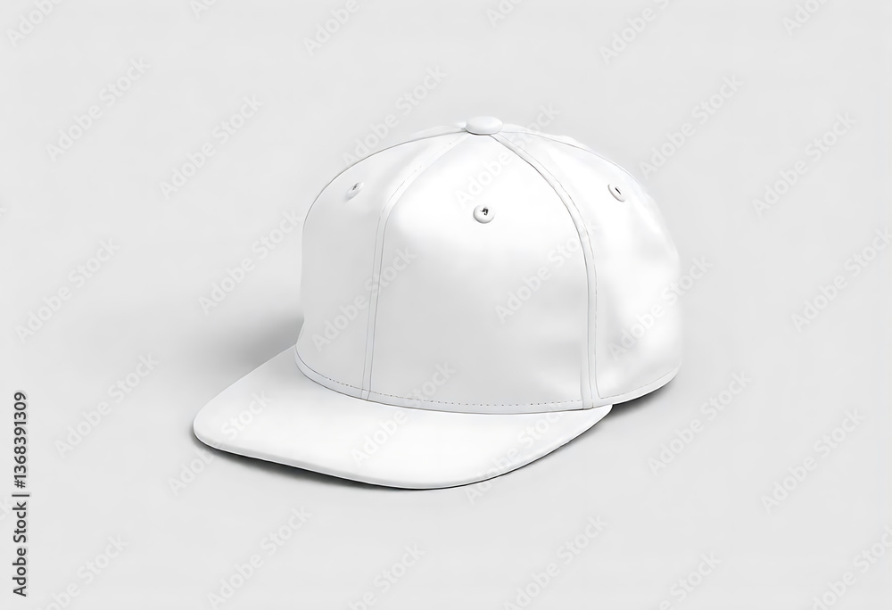 Fototapeta premium Baseball Hat Mockup Template Isolated on White