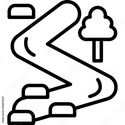 Pathway Icon Vector Element