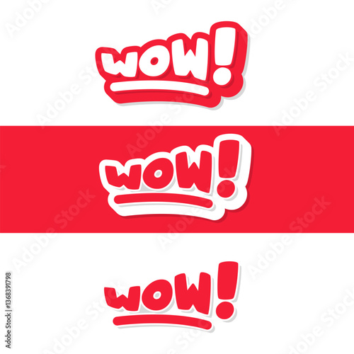 Energetic Comic Style Logo – WOW Bold Exclamation Typography Art