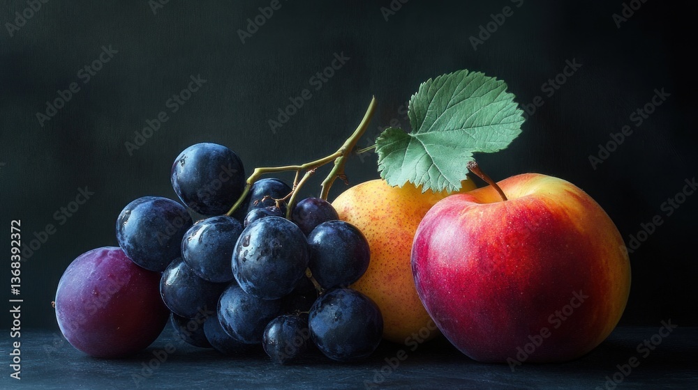 Photo style, fruit, fresh apple cherry Photo style, fruit, fresh apple cherry