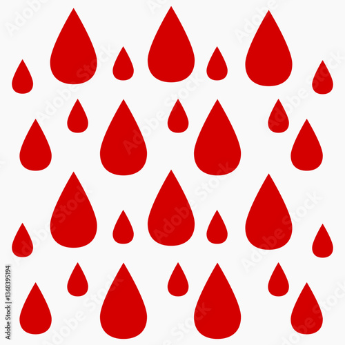 Human  blood drop. Blood Donor Day  icon isolated on white background.