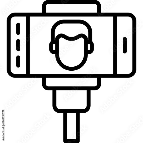 Selfie Stick Icon Vector Element