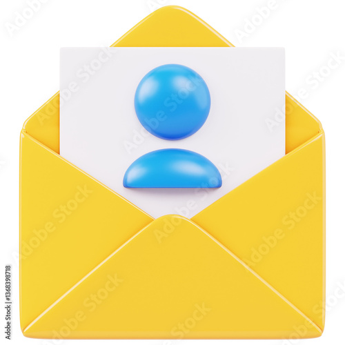 Free Download Email Contact 3D Icon Illustration - GFXLoad